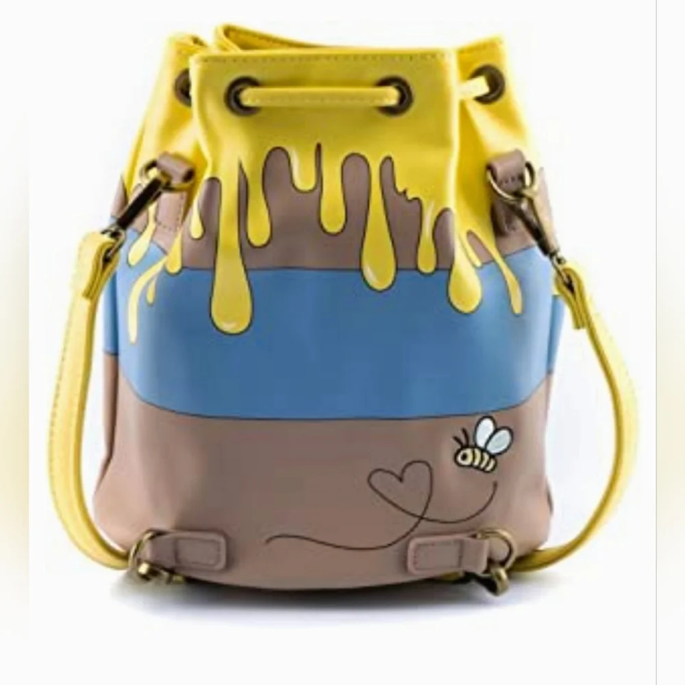 NWT Loungefly Winnie the Pooh 95th Anniversary Bucket Bag/New matching Wallet